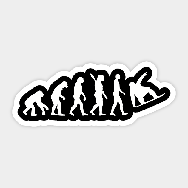 Evolution Snowboard Snowboard Sticker TeePublic